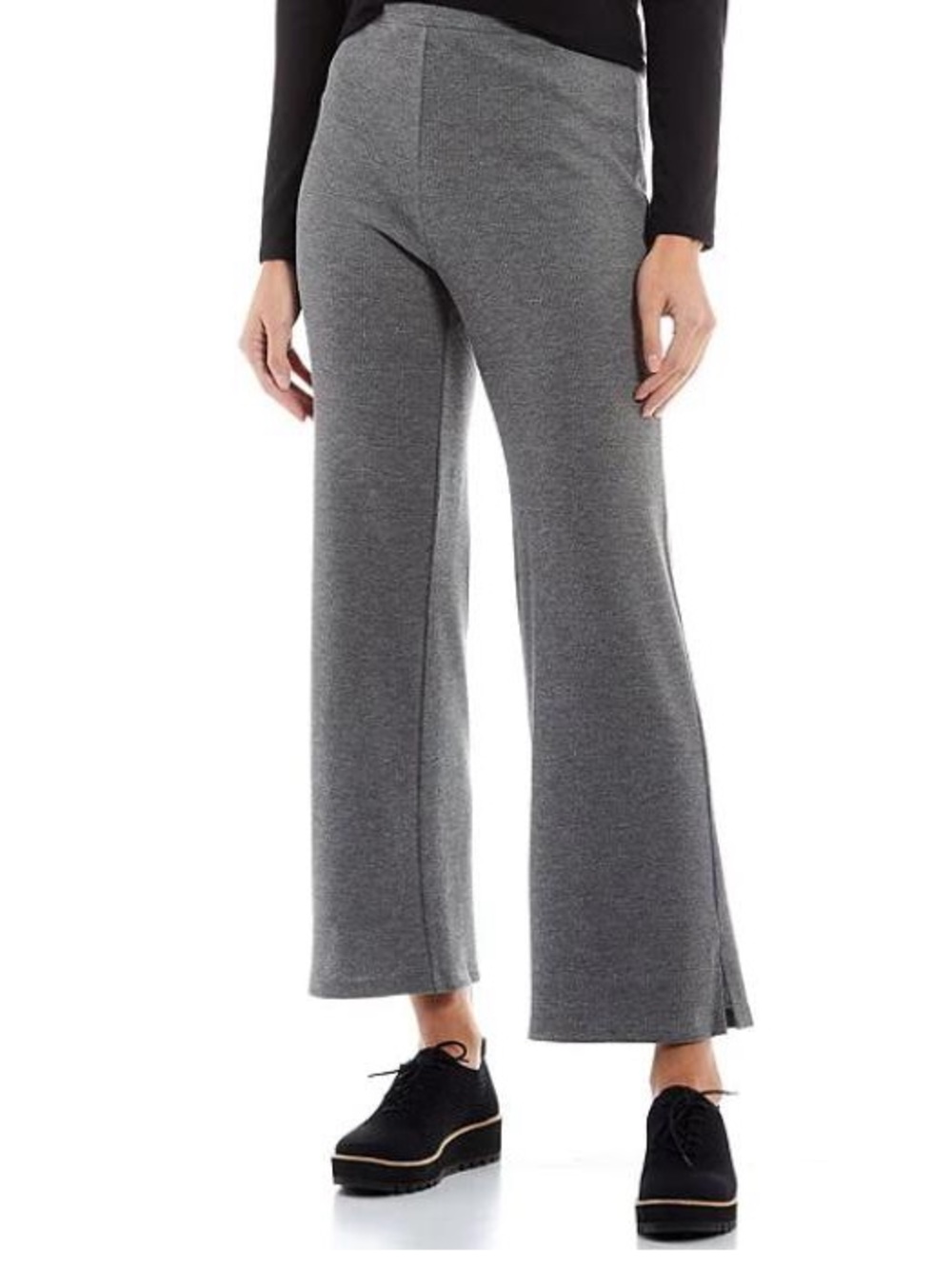 Eileen Fisher Tencel Organic Cotton Waffle Weave Pull-on Straight Pants XS